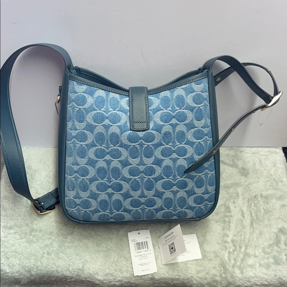 NWT Coach Denim ‘Hadley’ Crossbody - Picture 3 of 12